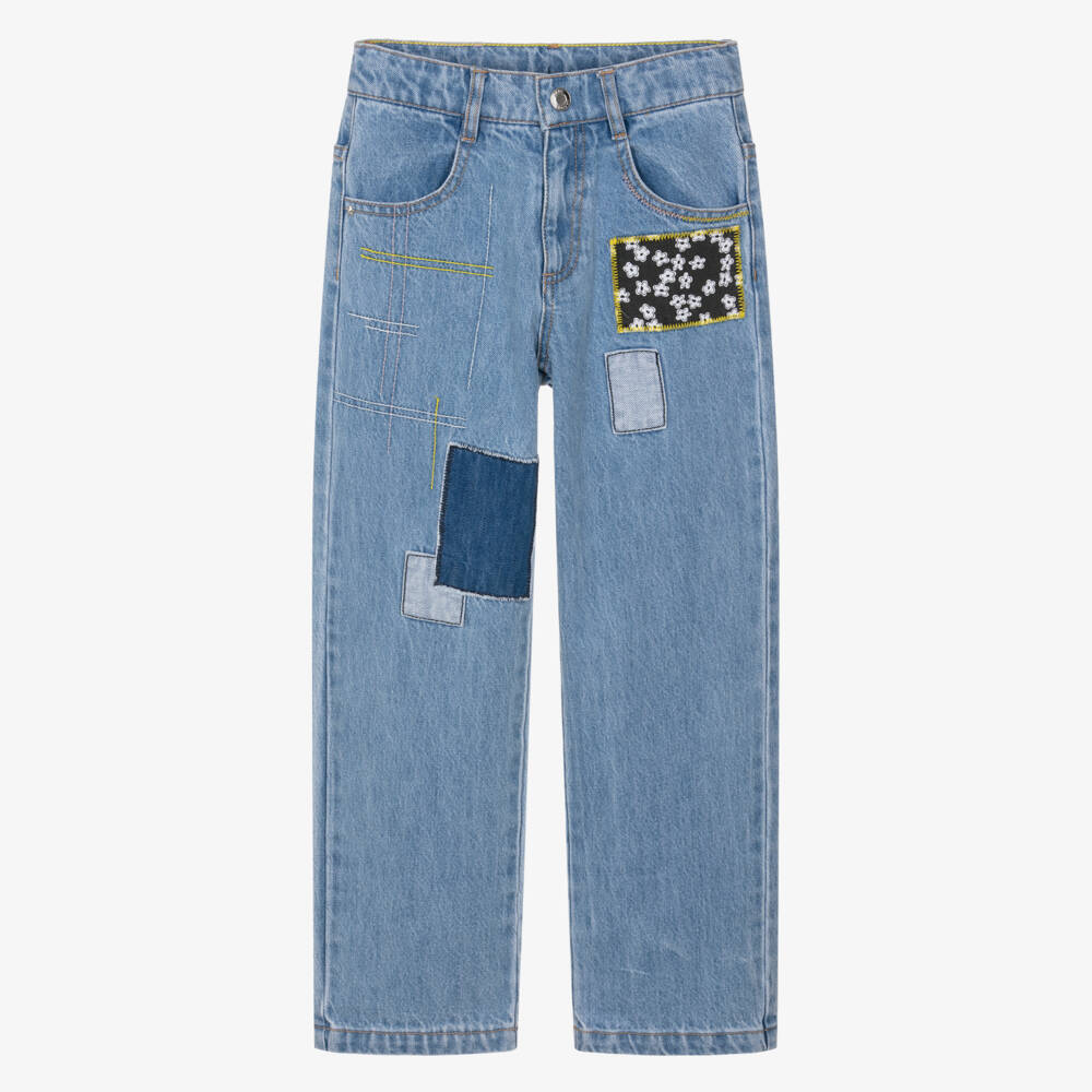 MARC JACOBS-Blue Patch Jeans | Childrensalon Outlet