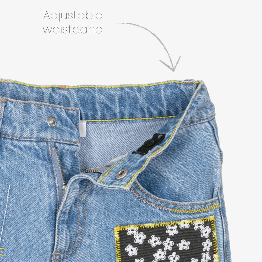 MARC JACOBS-Blue Patch Jeans | Childrensalon Outlet