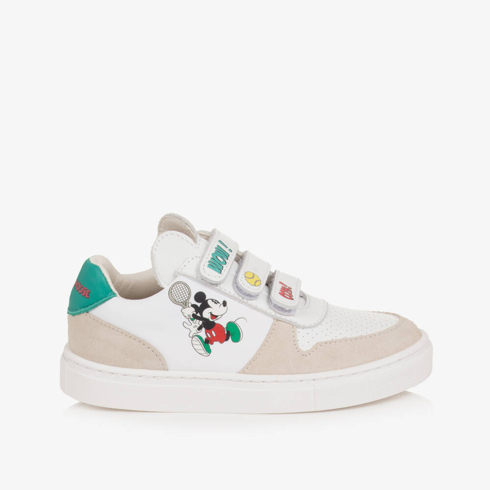 MARC JACOBS-Boy's Ivory & Green Sports Trainers | Childrensalon Outlet