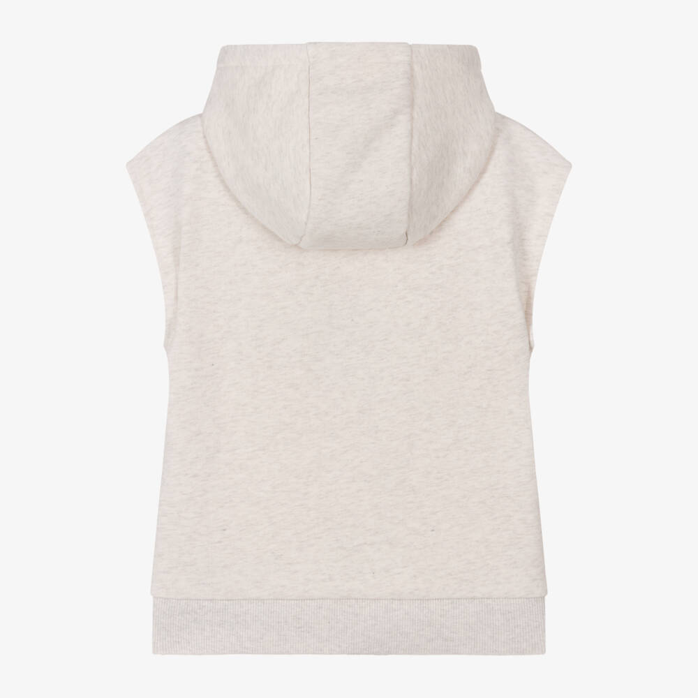 MARC JACOBS-Boys Beige Biker Bag Hoodie | Childrensalon Outlet