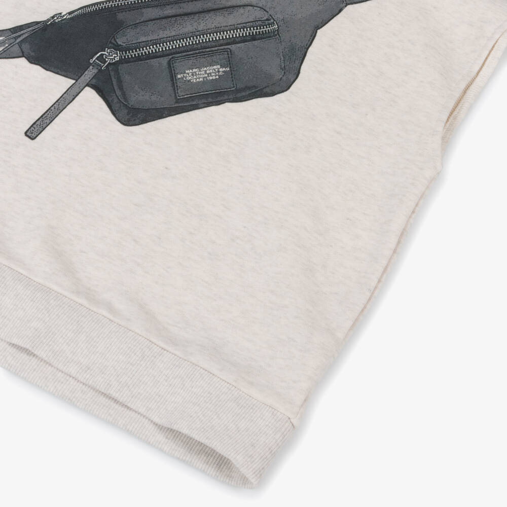 MARC JACOBS-Boys Beige Biker Bag Hoodie | Childrensalon Outlet