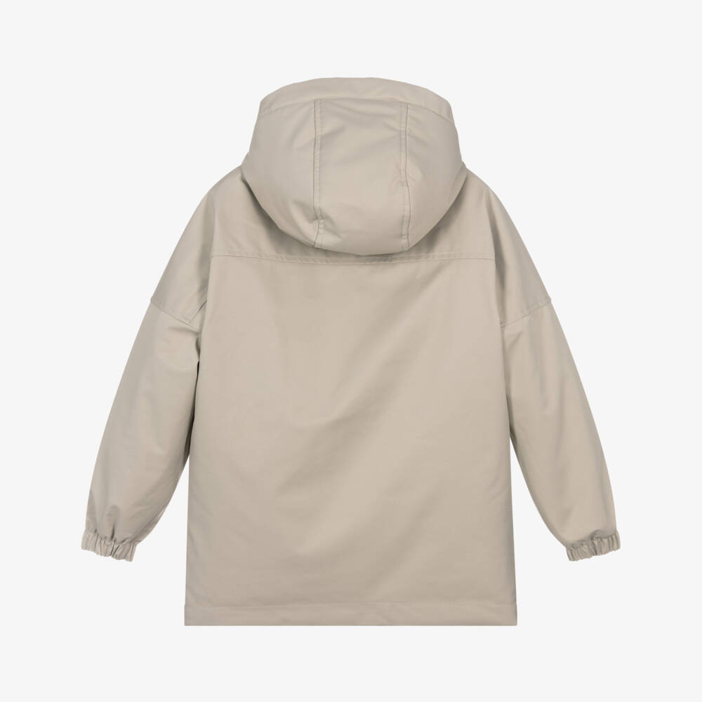 MARC JACOBS-Boys Beige Hooded Coat | Childrensalon Outlet