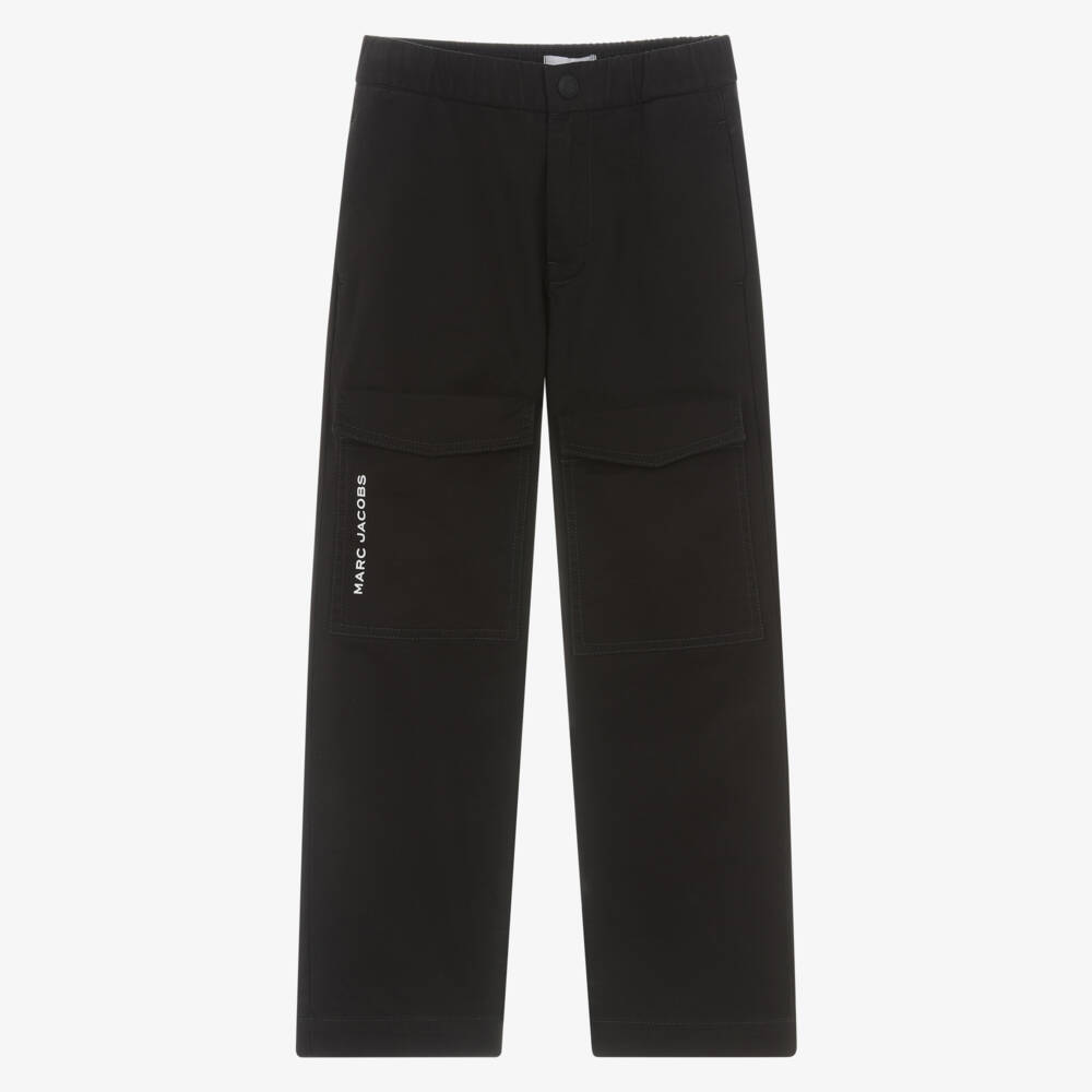 MARC JACOBS-بنطلون كارجو أسود من التويل للأولاد | Childrensalon Outlet