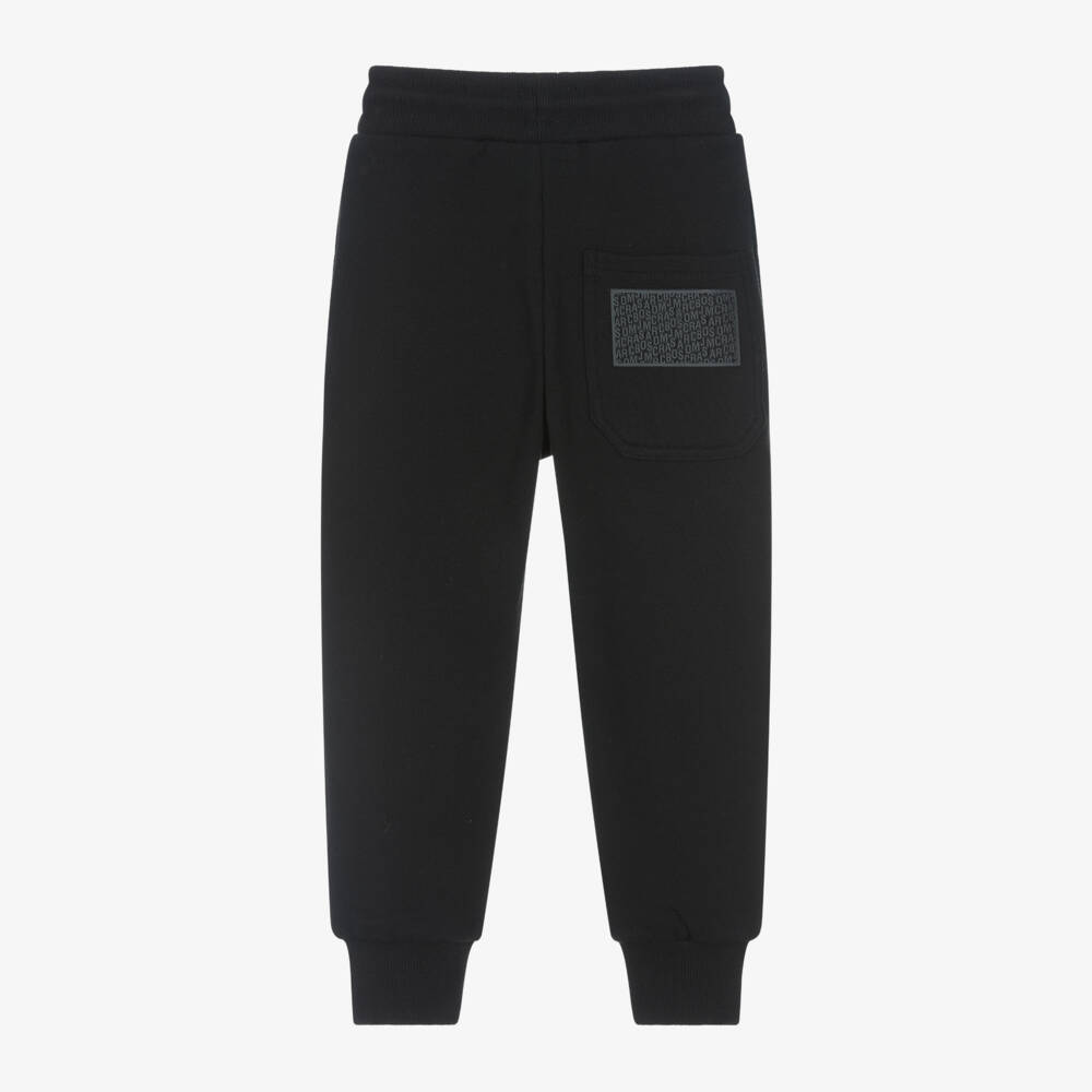 MARC JACOBS-Boys Black Cotton Logo Joggers | Childrensalon Outlet