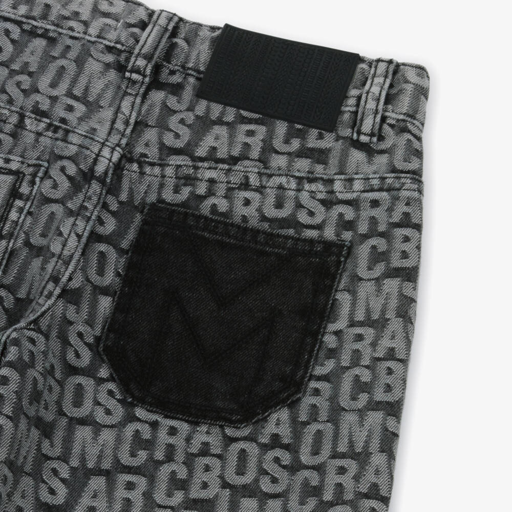 MARC JACOBS-جينز أسود بنقشة الشعار للأولاد | Childrensalon Outlet