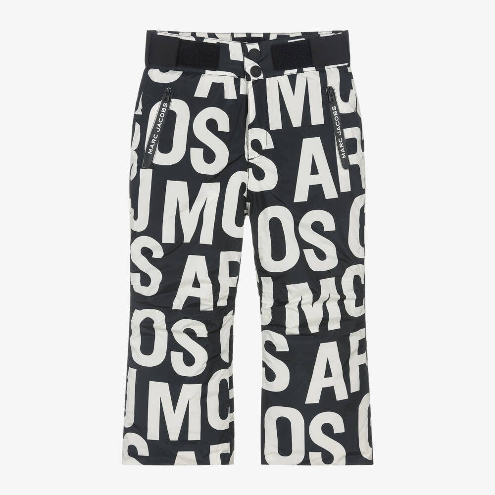 MARC JACOBS-Boys Black Logo-Print Ski Pants | Childrensalon Outlet