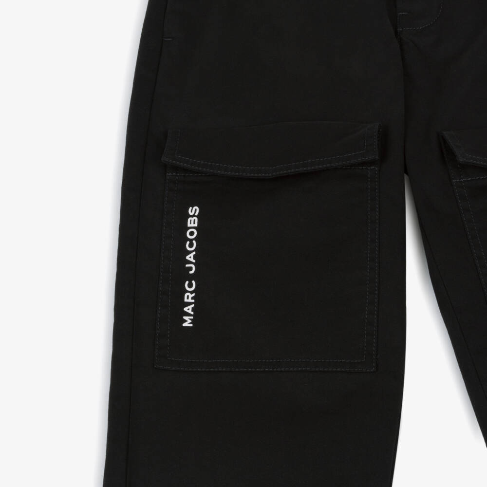 MARC JACOBS-Брюки карго из черного твила для мальчиков | Childrensalon Outlet
