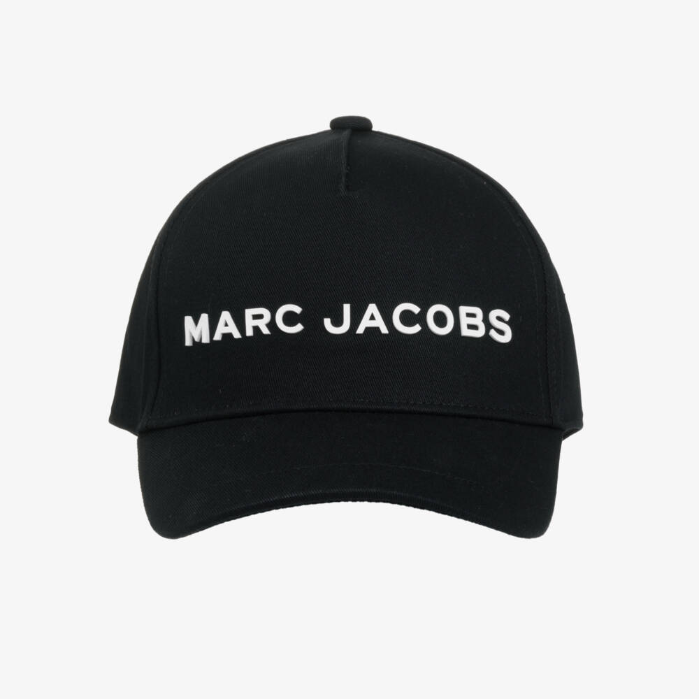 MARC JACOBS-Boys Black Twill Logo Hat | Childrensalon Outlet