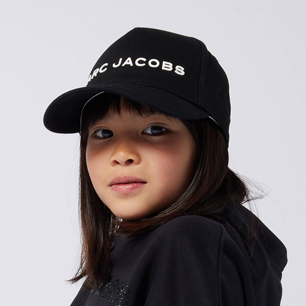 MARC JACOBS-Boys Black Twill Logo Hat | Childrensalon Outlet