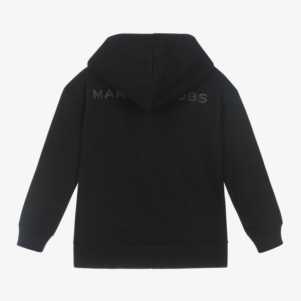 MARC JACOBS-Boys Black Zip-Up Hoodie | Childrensalon Outlet