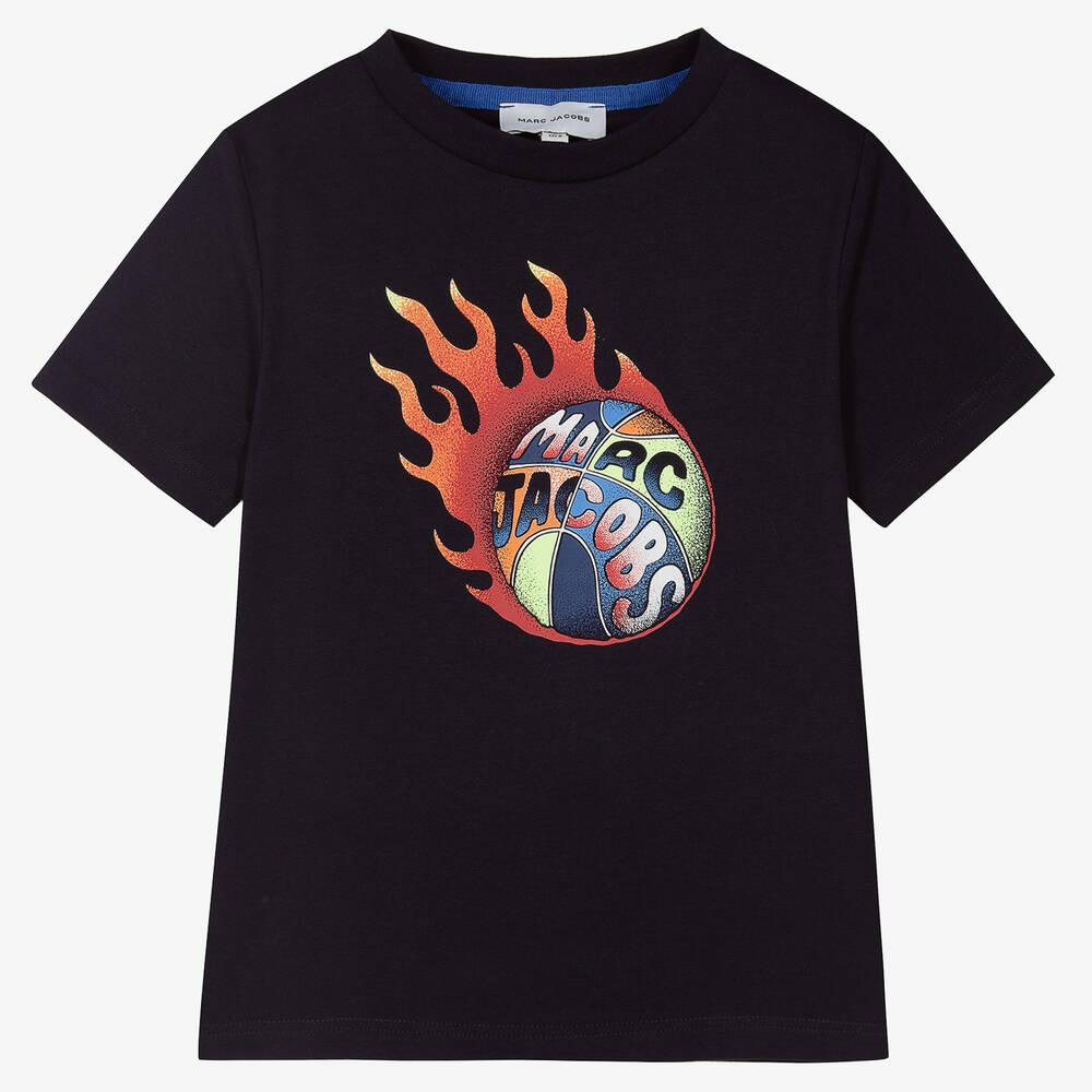 MARC JACOBS - Синяя футболка с баскетбольным мячом | Childrensalon