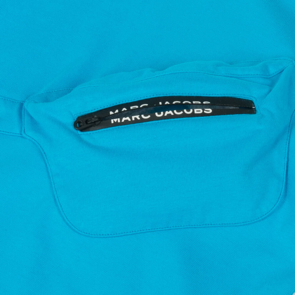 MARC JACOBS-Boys Blue Biker Bag T-Shirt | Childrensalon Outlet