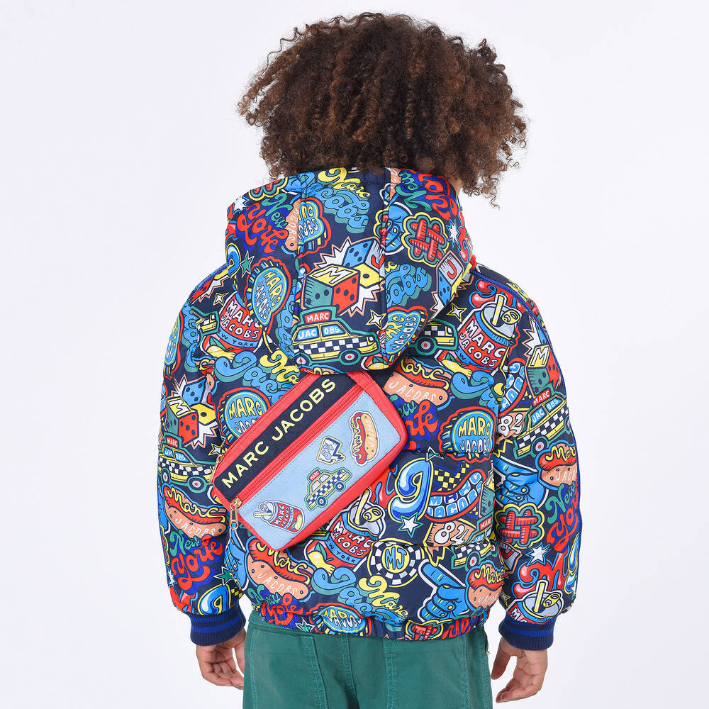 MARC JACOBS-Boys Blue Canvas Belt Bag (23cm) | Childrensalon Outlet