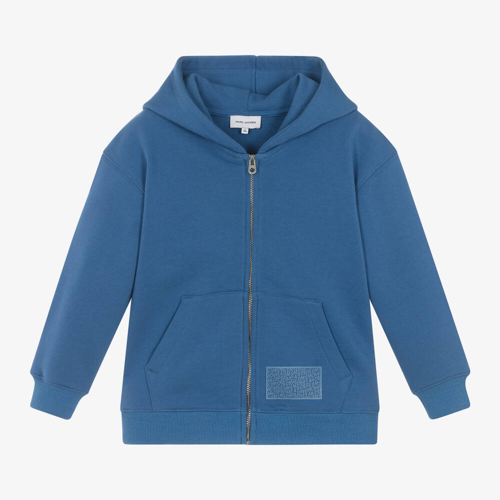 MARC JACOBS-Boys Blue Cotton Hoodie | Childrensalon Outlet