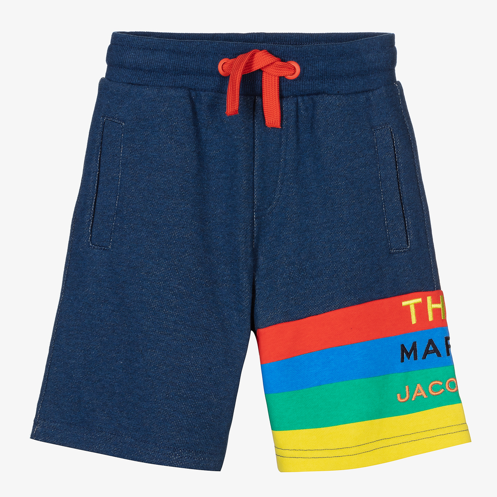 MARC JACOBS - Boys Blue Cotton Jersey Shorts | Childrensalon
