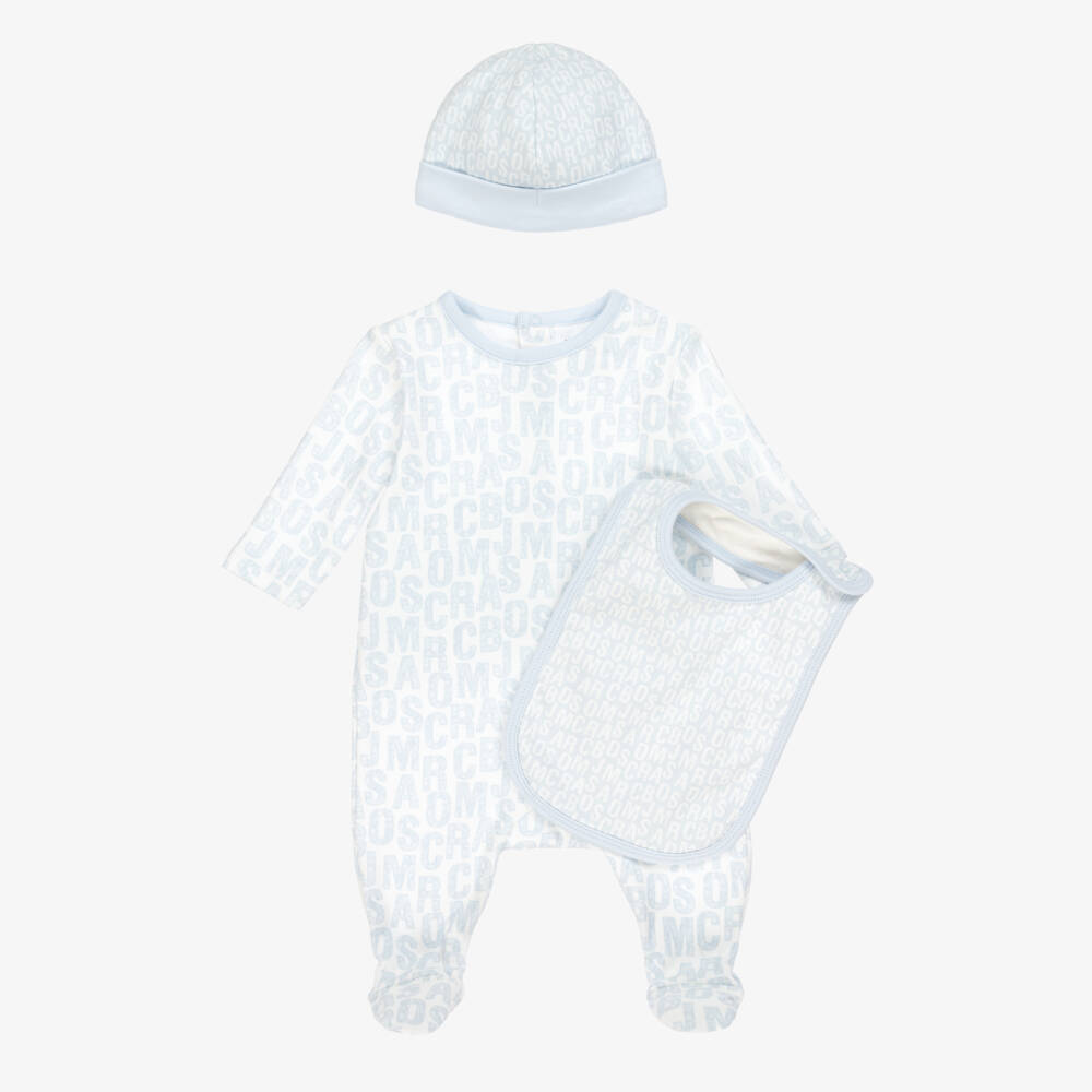 MARC JACOBS-Комплект для мальчиков из синего хлопка с логотипом | Childrensalon Outlet