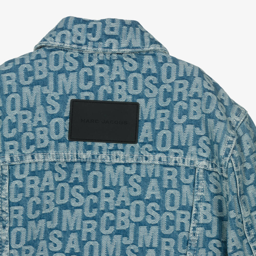 MARC JACOBS-جاكيت جاكارد قطن دنيم لون أزرق للأولاد | Childrensalon Outlet