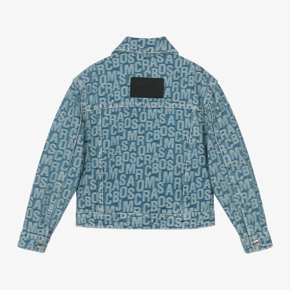 MARC JACOBS-جاكيت جاكارد قطن دنيم لون أزرق للأولاد | Childrensalon Outlet