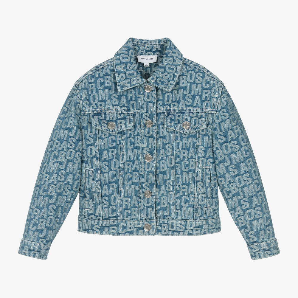MARC JACOBS-Boys Blue Jacquard Denim Jacket | Childrensalon Outlet