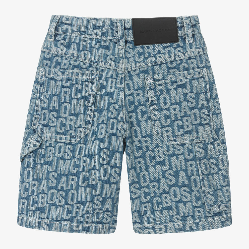 MARC JACOBS-Boys Blue Jacquard Denim Shorts | Childrensalon Outlet