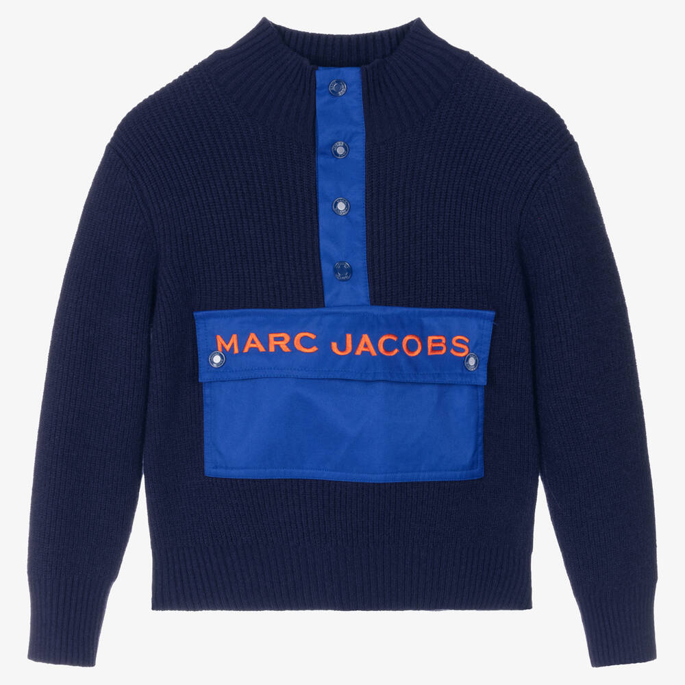 MARC JACOBS - Pull bleu en maille Garçon | Childrensalon