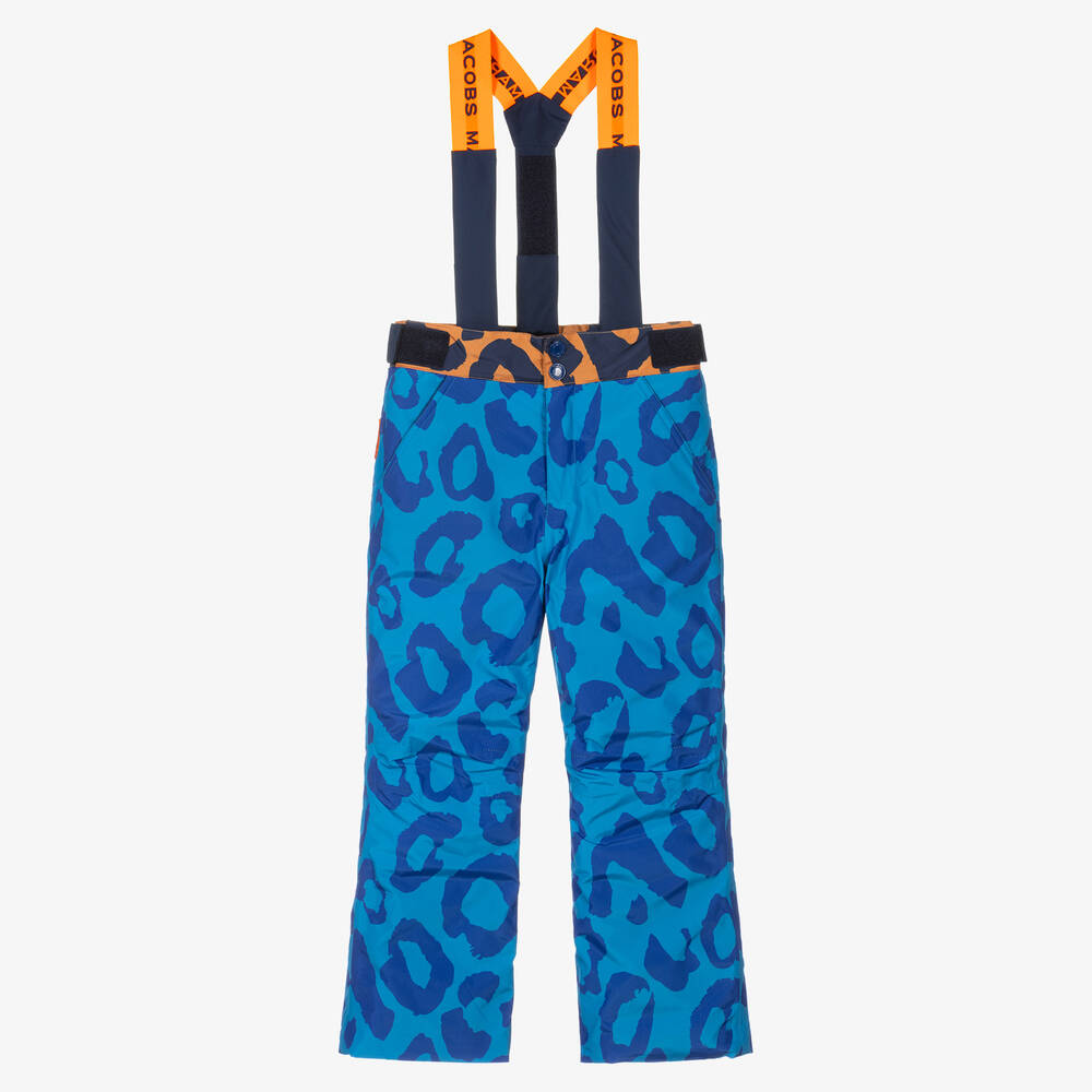 Pantalon de ski bleu leopard garcon