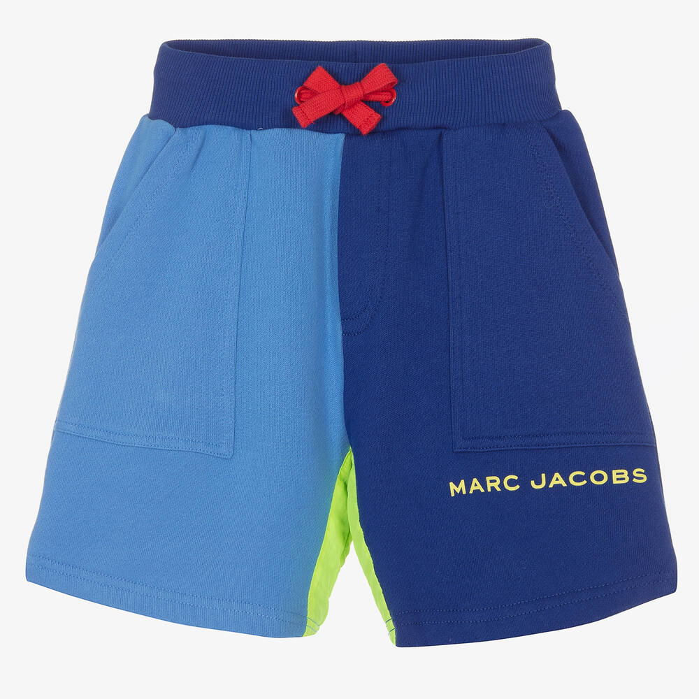 MARC JACOBS - Boys Blue Logo Contrast Shorts | Childrensalon