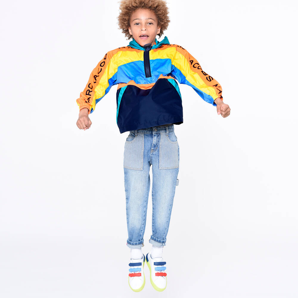 MARC JACOBS - Boys Blue & Orange Windbreaker Jacket | Childrensalon Outlet