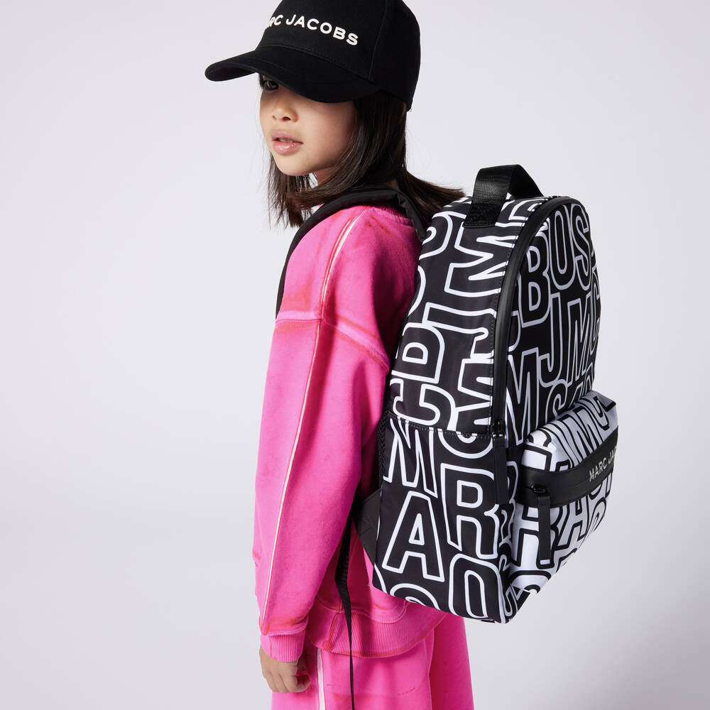 MARC JACOBS-Boys Bold Print Black Rucksack | Childrensalon Outlet