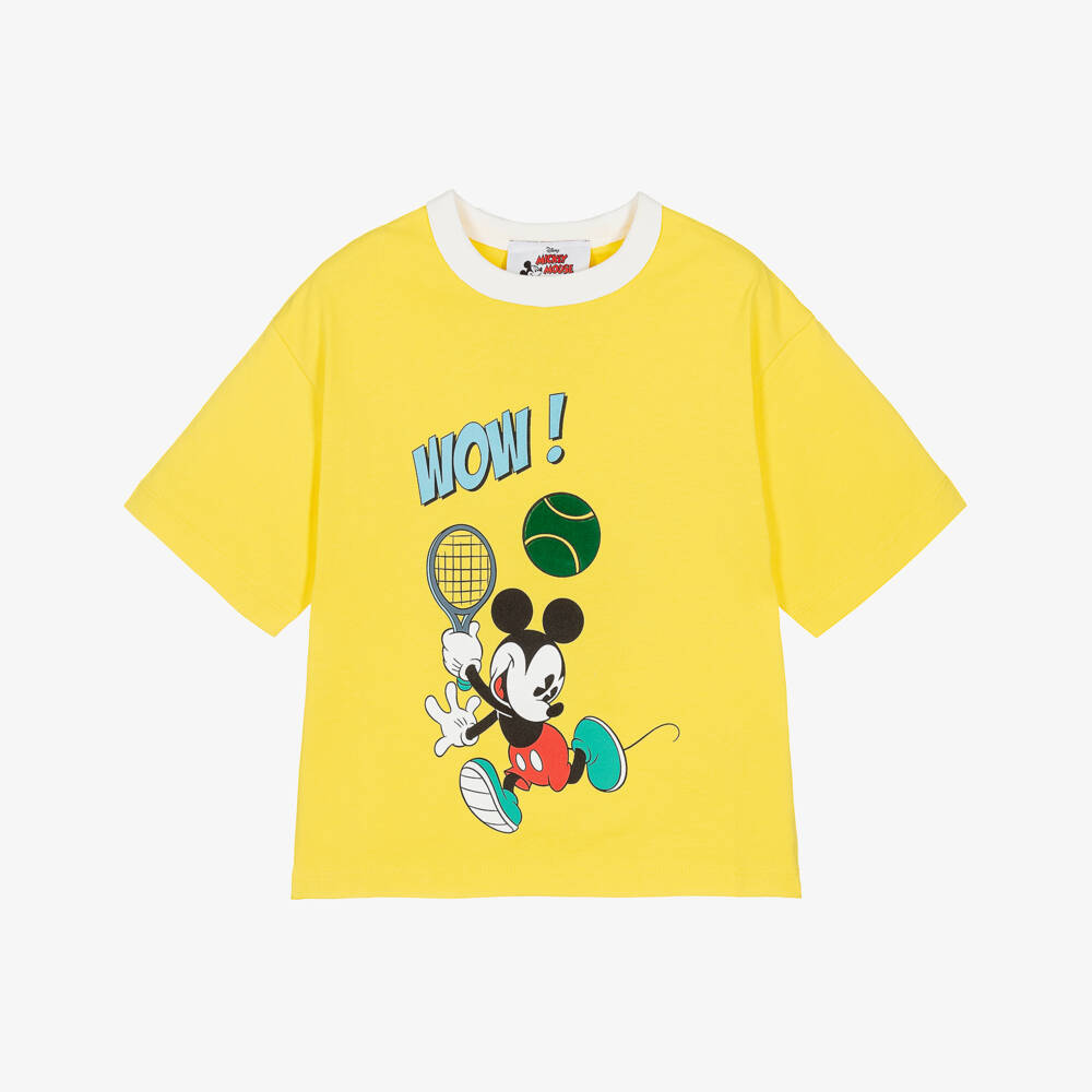 MARC JACOBS-Boys' Bright Yellow Mickey Shirt | Childrensalon Outlet