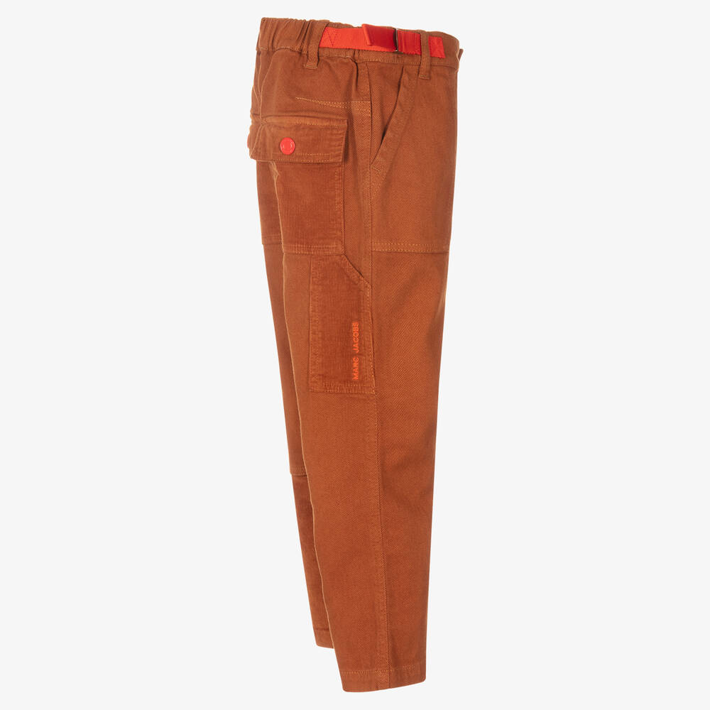 MARC JACOBS Boys Brown Cotton Trousers Childrensalon Outlet