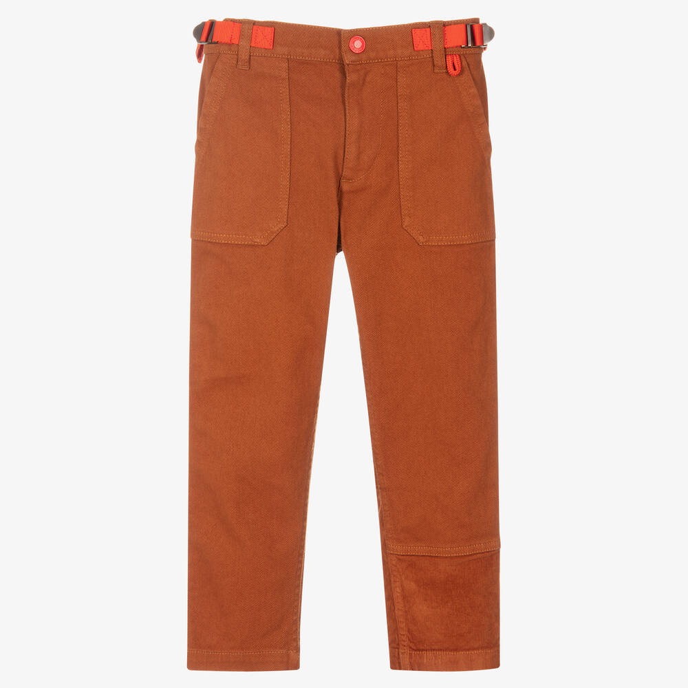 MARC JACOBS-Boys Brown Cotton Trousers | Childrensalon Outlet