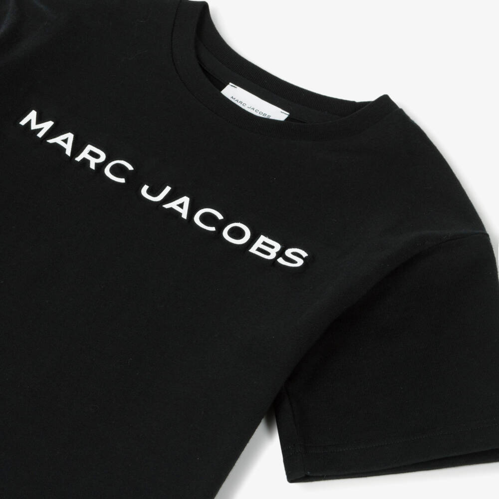 MARC JACOBS-Boys Classic Black Cotton Tee | Childrensalon Outlet