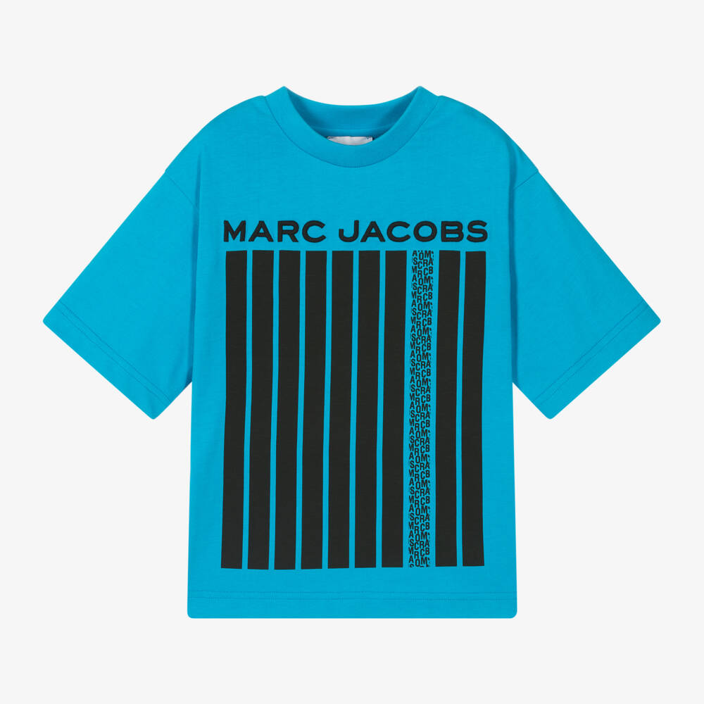 MARC JACOBS-Boys Classic Blue Cotton Top | Childrensalon Outlet