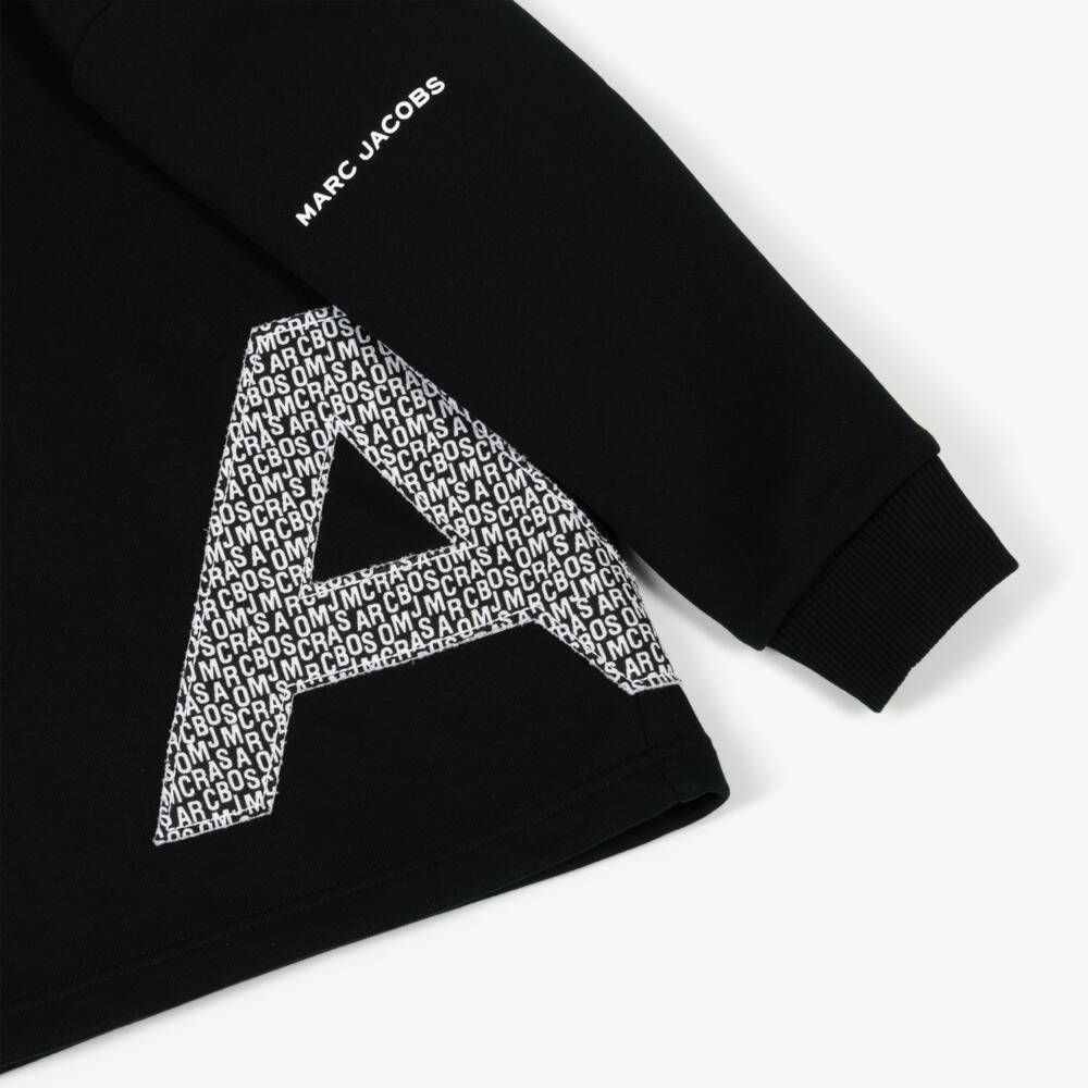 MARC JACOBS-Boys Classic Ebony Cotton Hoodie | Childrensalon Outlet