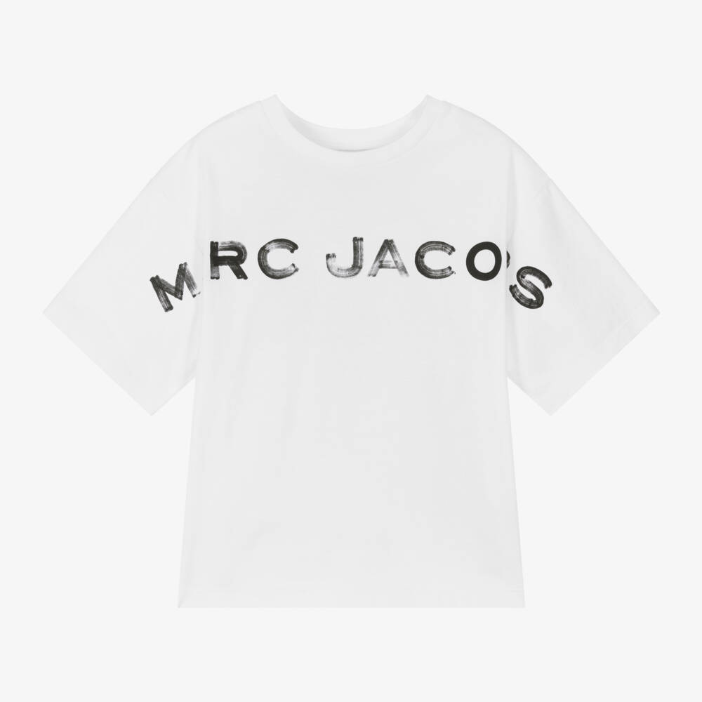 MARC JACOBS-Boys Classic White Cotton Tee | Childrensalon Outlet