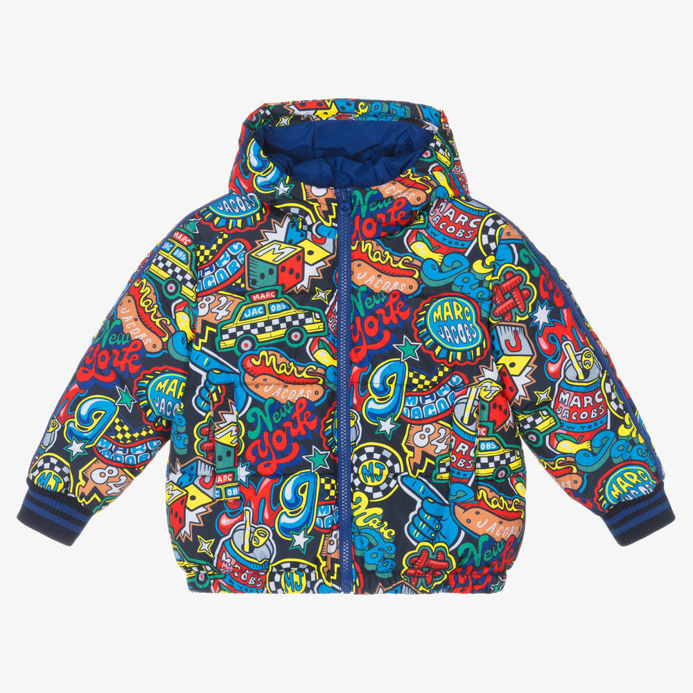 MARC JACOBS - Boys Colourful Patches Puffer Jacket | Childrensalon