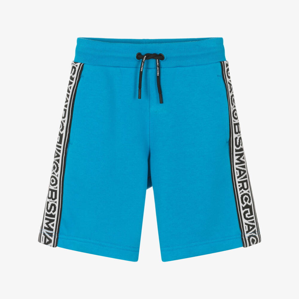 MARC JACOBS-شورت أزرق أنيق بشريط شعار للأولاد | Childrensalon Outlet