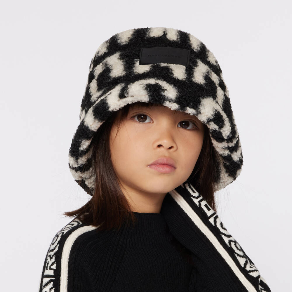 MARC JACOBS-Boys Cosy Black Sherpa Hat | Childrensalon Outlet