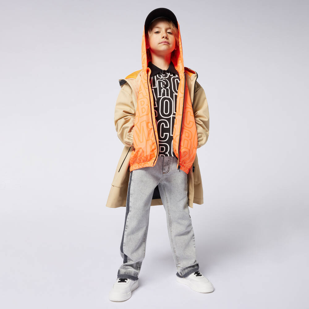 MARC JACOBS-Boys Cotton Polo with Logo Print | Childrensalon Outlet