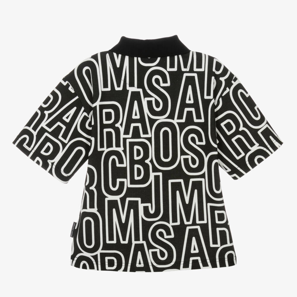 MARC JACOBS-Boys Cotton Polo with Logo Print | Childrensalon Outlet