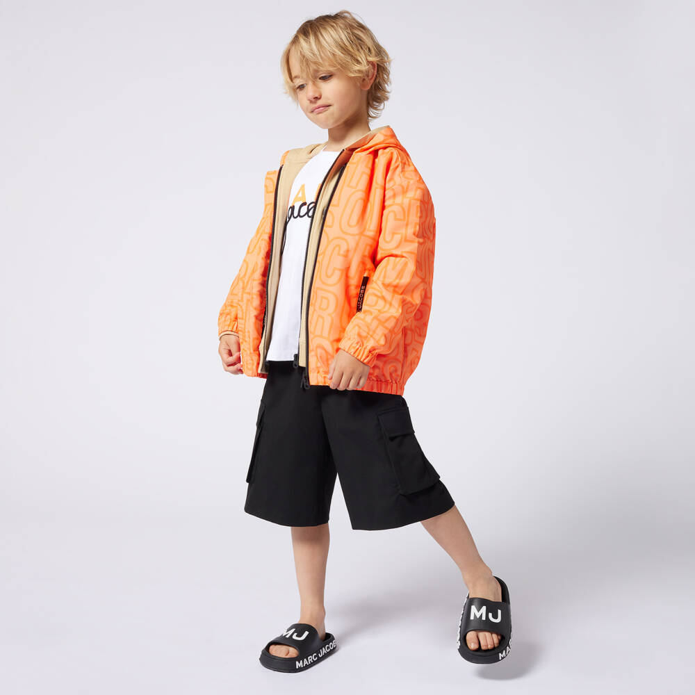 MARC JACOBS-Шорты для мальчиков из черного твила для приключений | Childrensalon Outlet