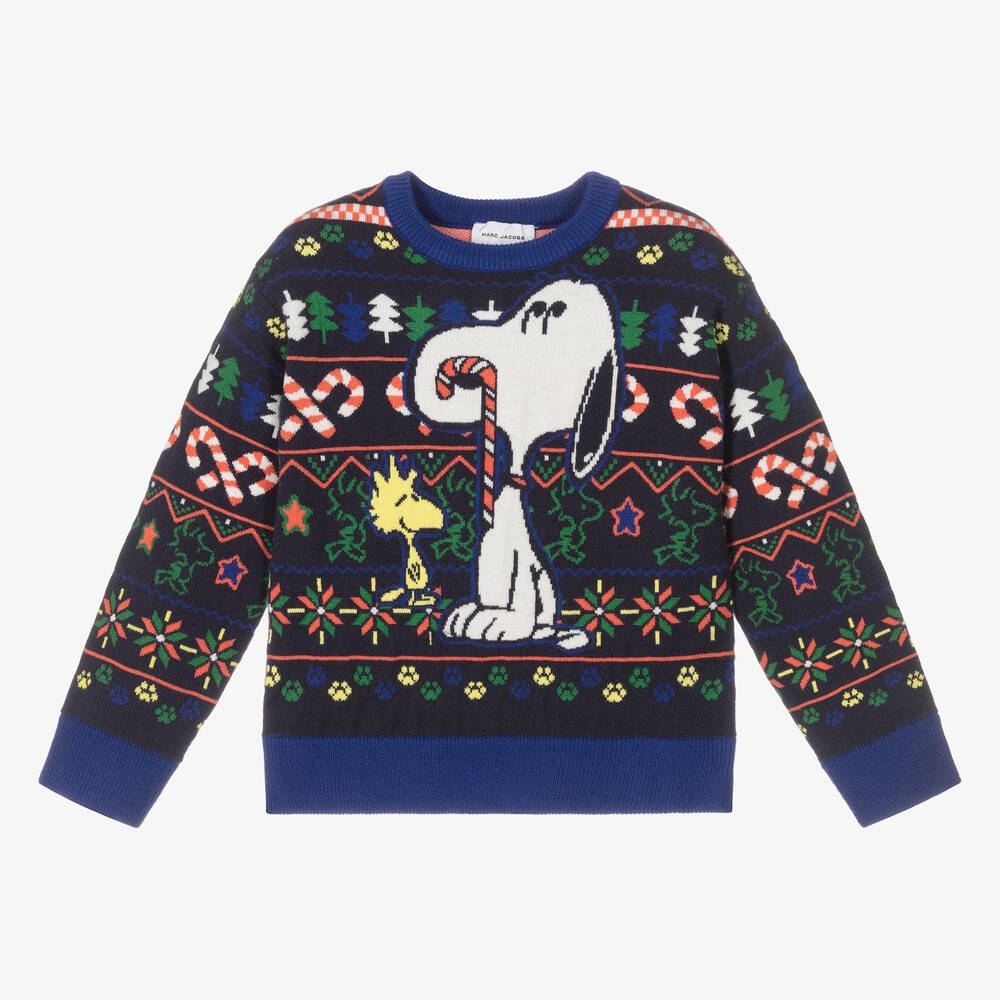 MARC JACOBS - Новогодний свитер со Снупи для мальчиков | Childrensalon