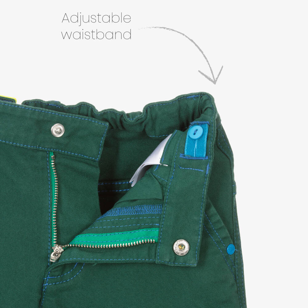 MARC JACOBS-Boys Green Cotton Cargo Trousers | Childrensalon Outlet