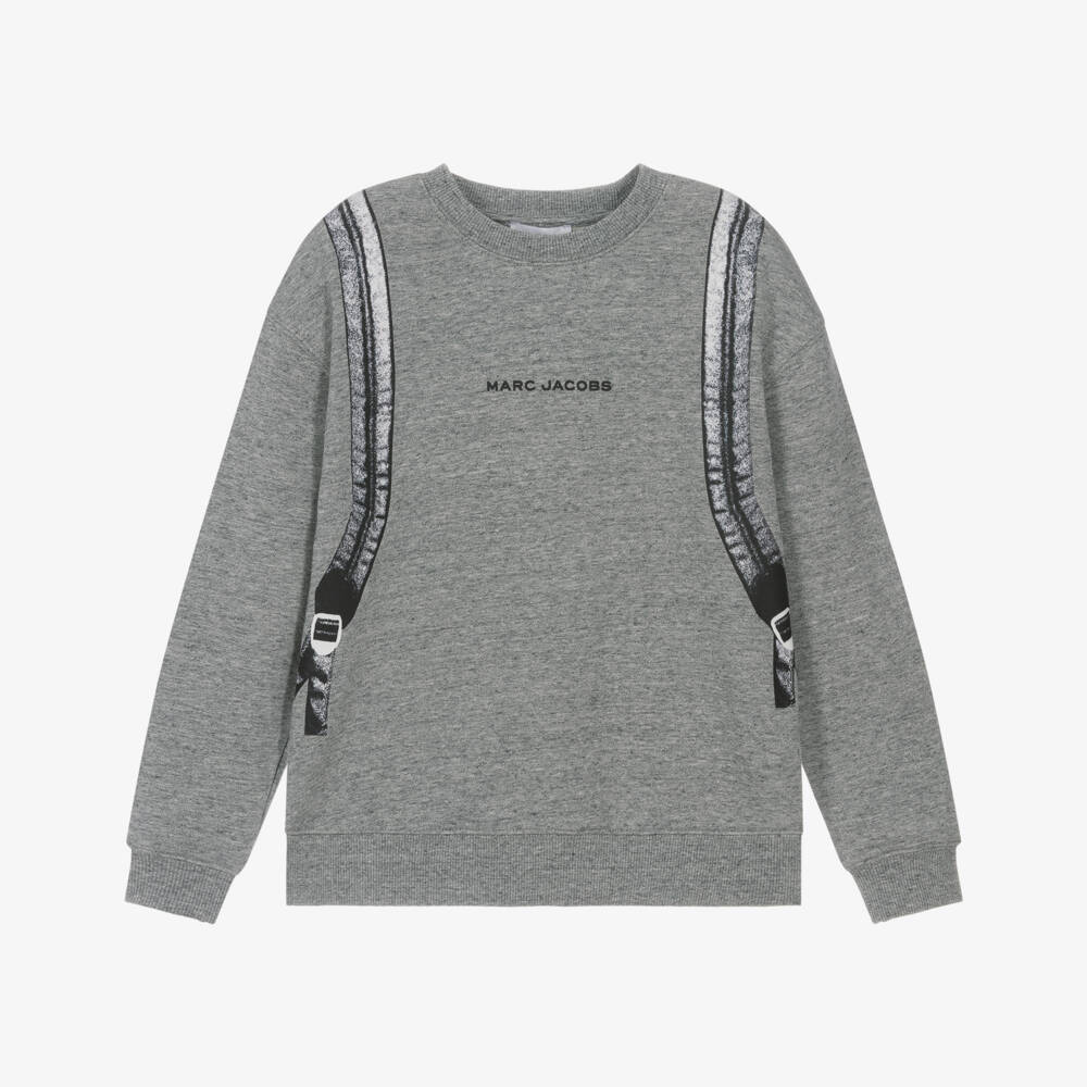 MARC JACOBS-Серый хлопковый свитшот рюкзак для мальчиков | Childrensalon Outlet