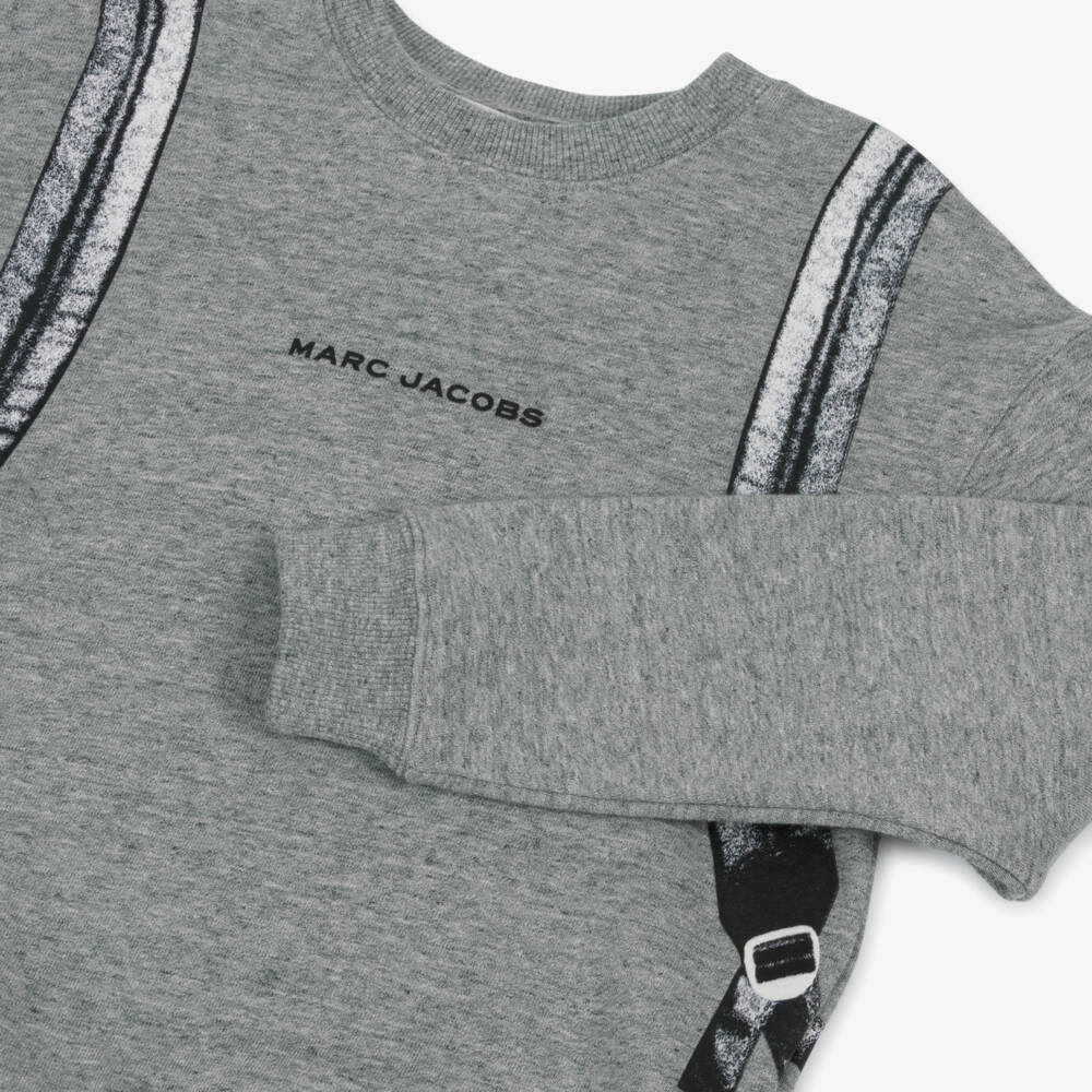 MARC JACOBS-Серый хлопковый свитшот рюкзак для мальчиков | Childrensalon Outlet
