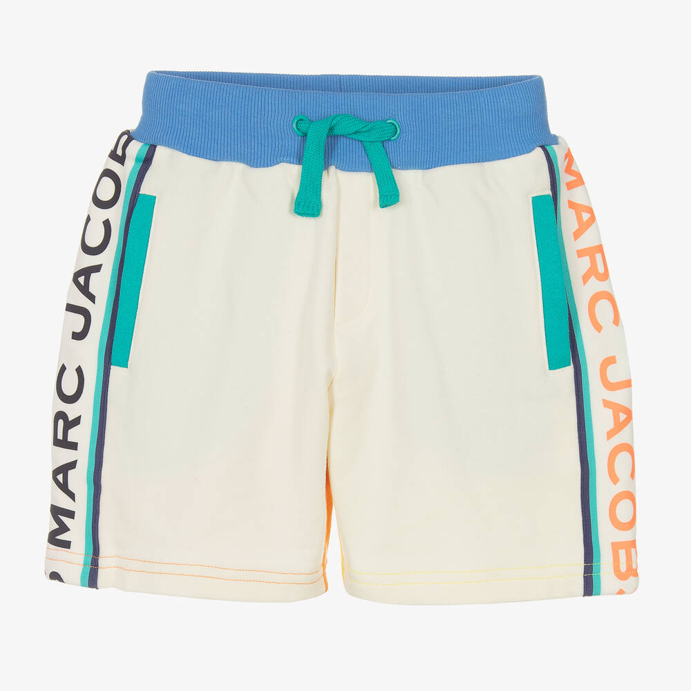 MARC JACOBS-شورت قطن جيرسي لون عاجي للأولاد | Childrensalon Outlet
