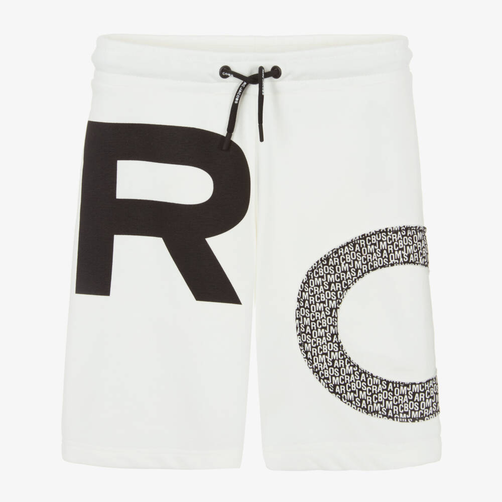 MARC JACOBS-Boys Ivory Logo Knit Shorts | Childrensalon Outlet