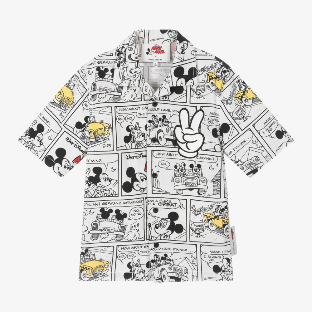 MARC JACOBS-Кремовая футболка с Микки Маусом для мальчиков | Childrensalon Outlet