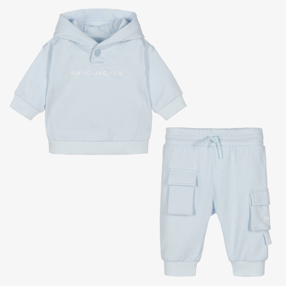 MARC JACOBS-بدلة رياضية قطن لون أزرق فاتح للمواليد | Childrensalon Outlet